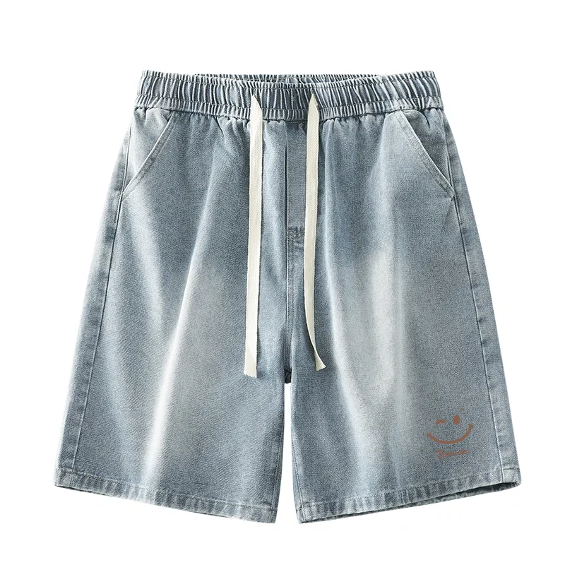 Детские джинсовые шорты свободного кроя с принтом Tonlion, Цвет Vintage Blue — фото 4
