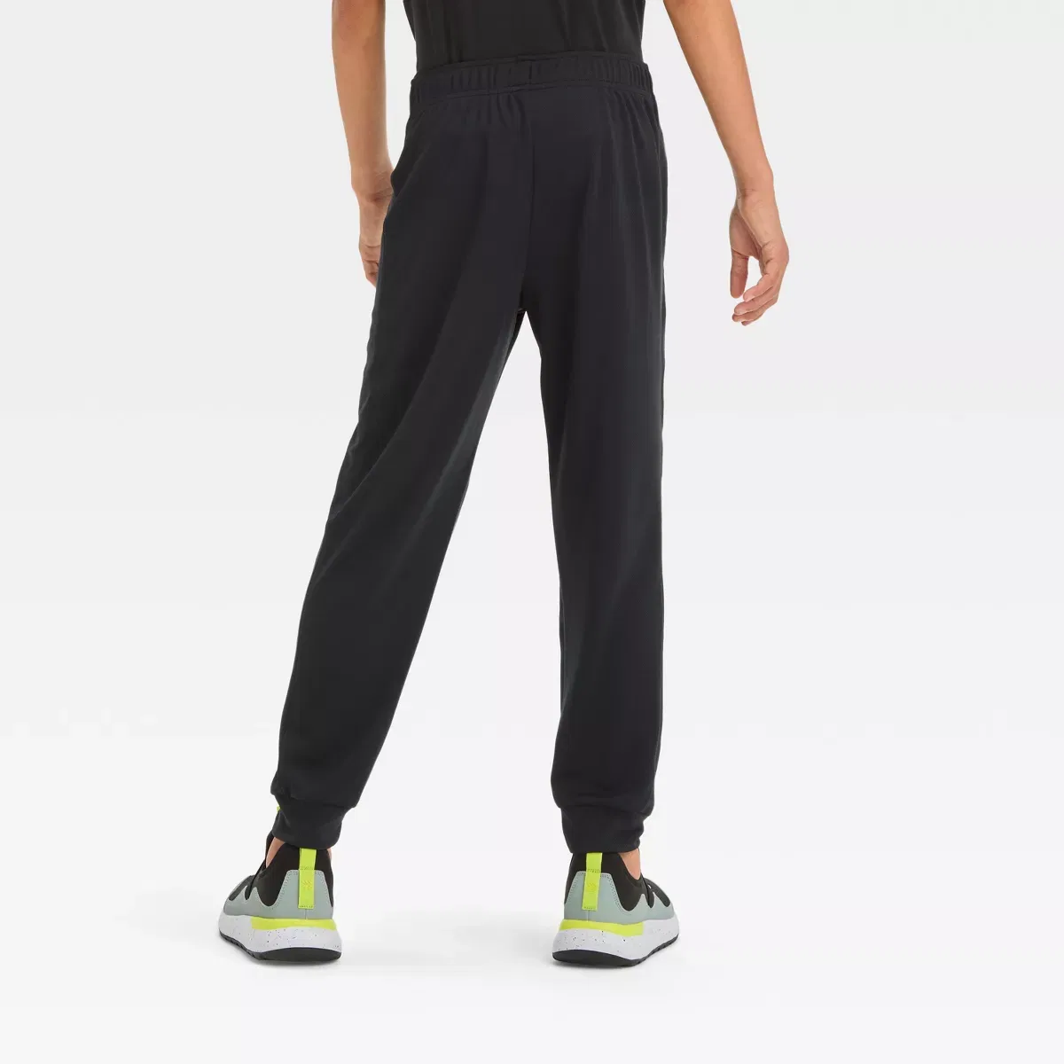 Детские спортивные штаны из сетки с завязками All In Motion KIDS PERFORMANCE, Black — фото 2
