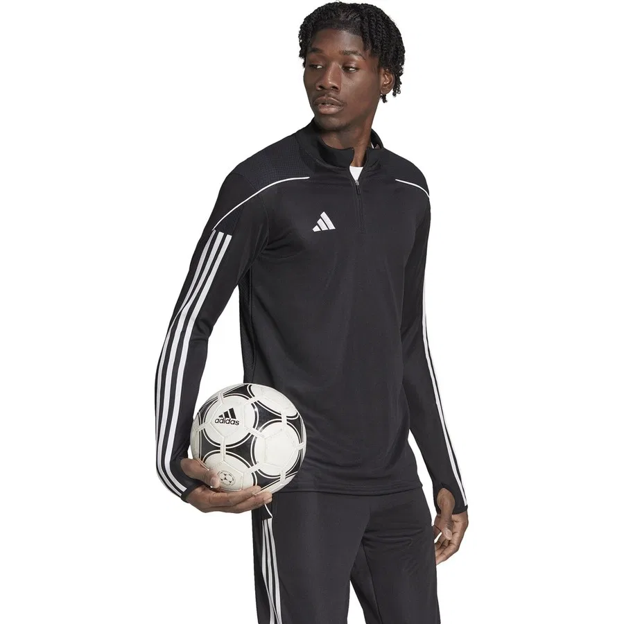 Футболка спортивная с длинным рукавом adidas Tiro23 L Tr Top Siyah, Черный — фото 3