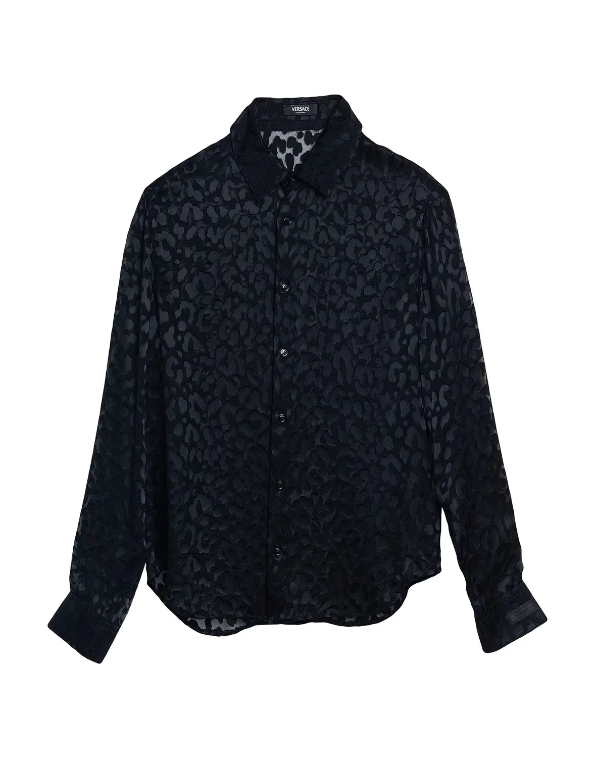 Мужская рубашка с принтом Regular-Fit Shirt Versace, черный