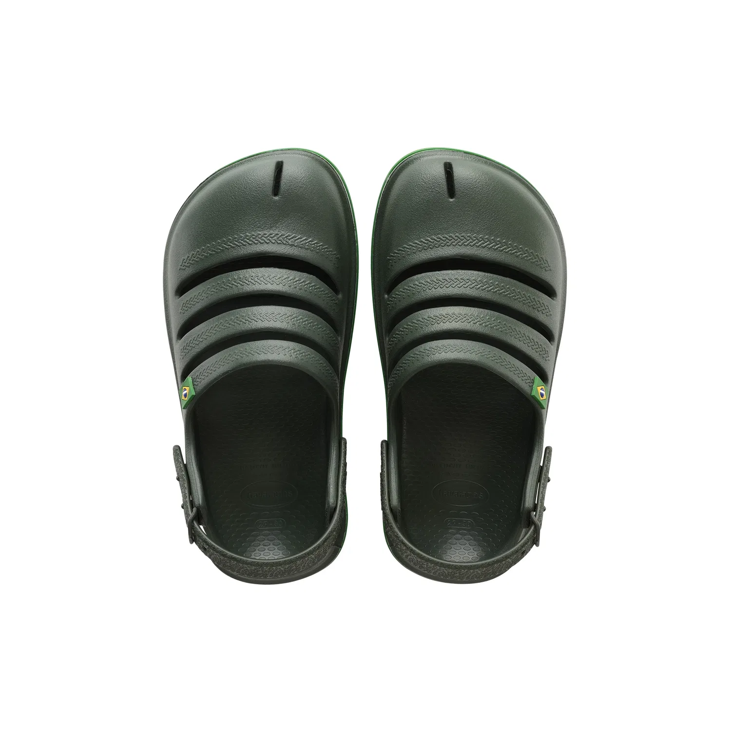 Сабо с пряжкой Brasil Havaianas, зеленый