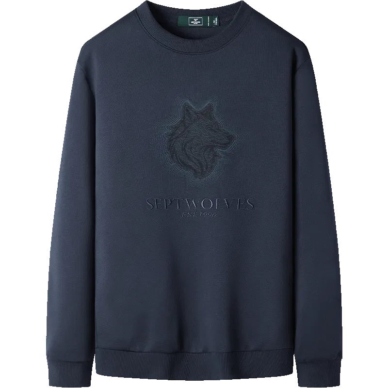 Детский свитшот с принтом Navy Blue SEPTWOLVES — фото 4