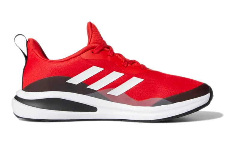 Детские кроссовки с шнуровкой с принтом FortaRun J Lace Adidas, Red Black — фото 3