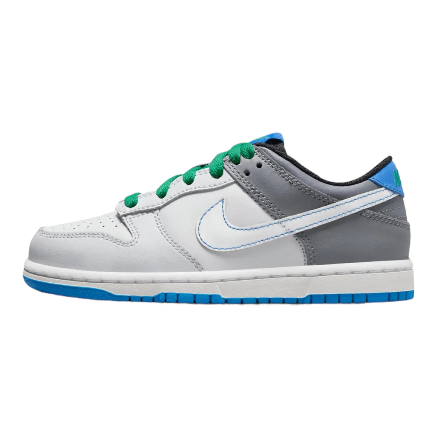 Детские кроссовки для мальчиков с низкой посадкой NIKE Dunk Low, White/Laser Fuchsia