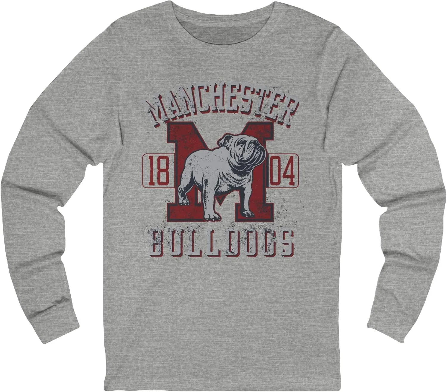 Унисекс лонгслив с логотипом Bulldogs Bella+Canvas, Athletic Heather
