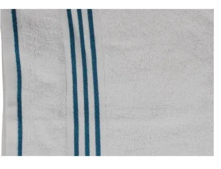 Мочалка для душа, S.B.J - Sportland Rio Premium, 100% хлопок, 500 г/м², 17 x 24 см, White/Petrol Blue — фото 3