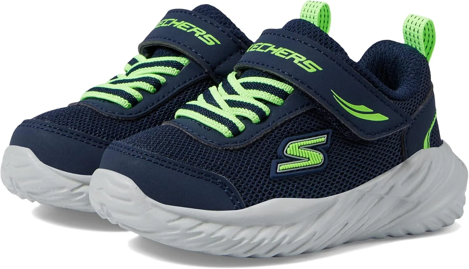 Детские кроссовки для мальчиков Nitro Sprint Skechers, Navy/Lime — фото 4