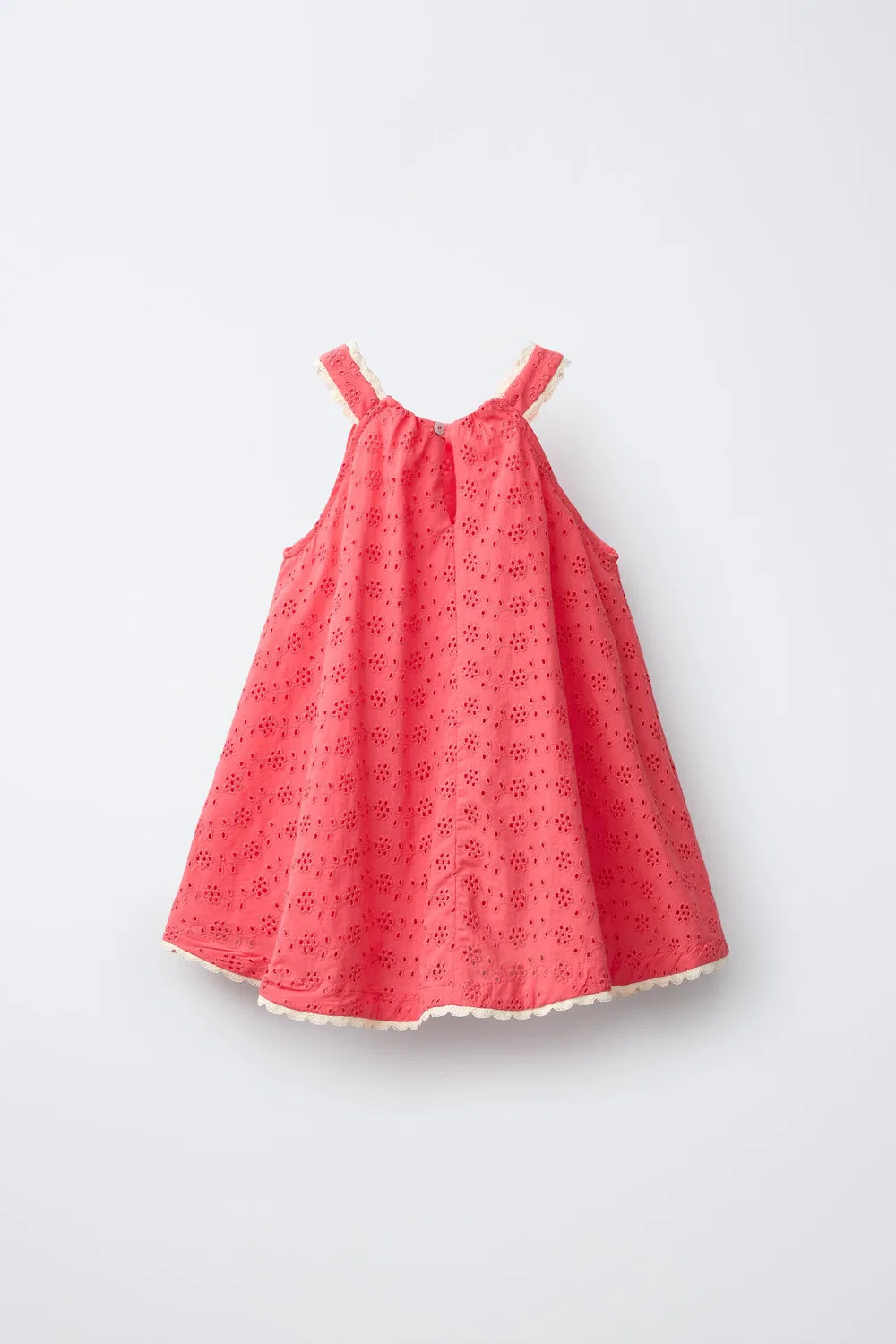 Платье из расшитого кружева ZARA, Coral — фото 2