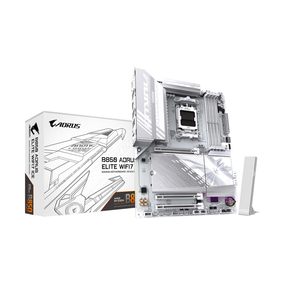 

Материнская плата Gigabyte B850 AORUS ELITE WF7 ICE, AM5, DDR5, Wi-Fi