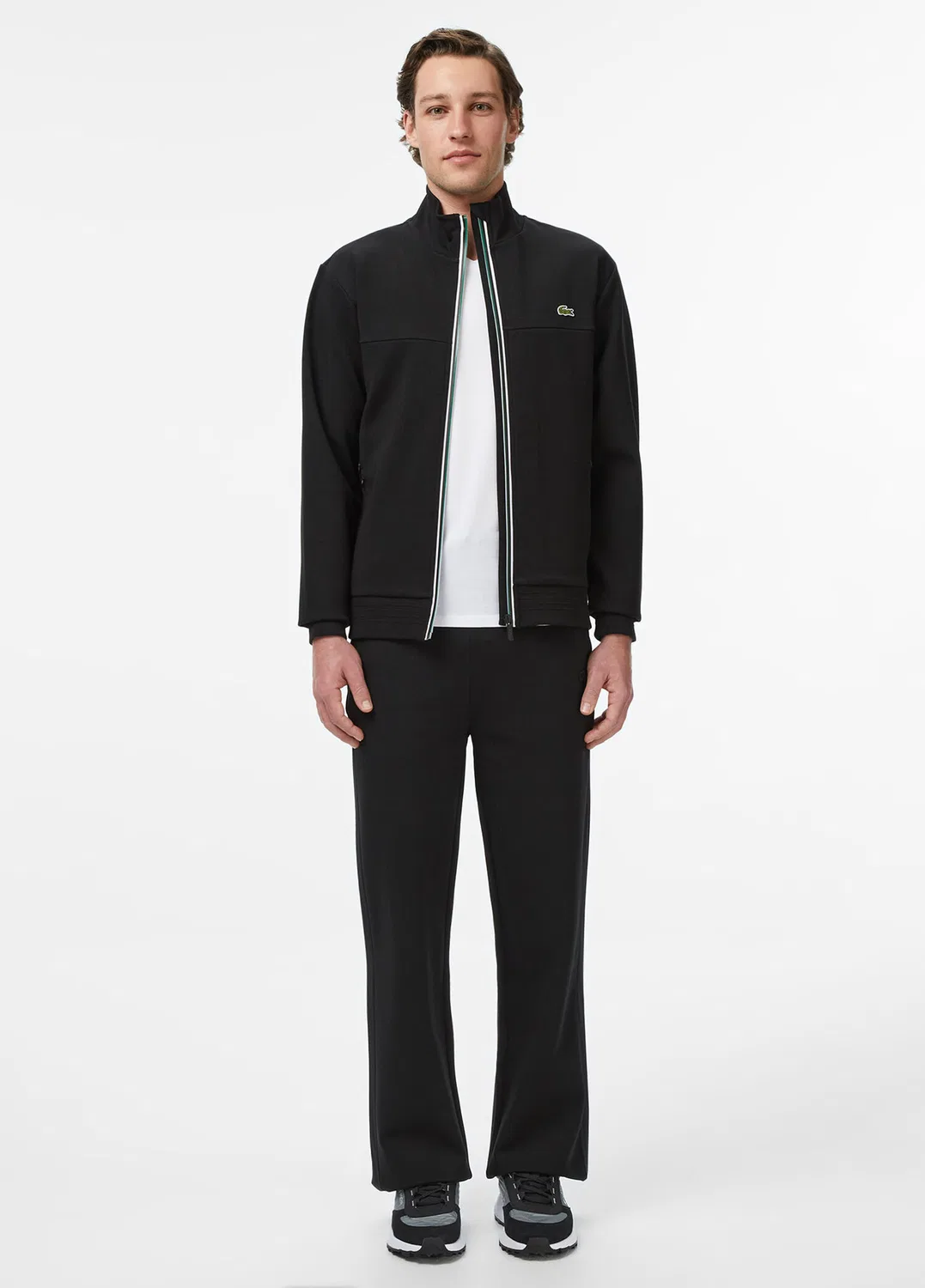 Свитшот с застежкой-молнией Lacoste, черный — фото 3