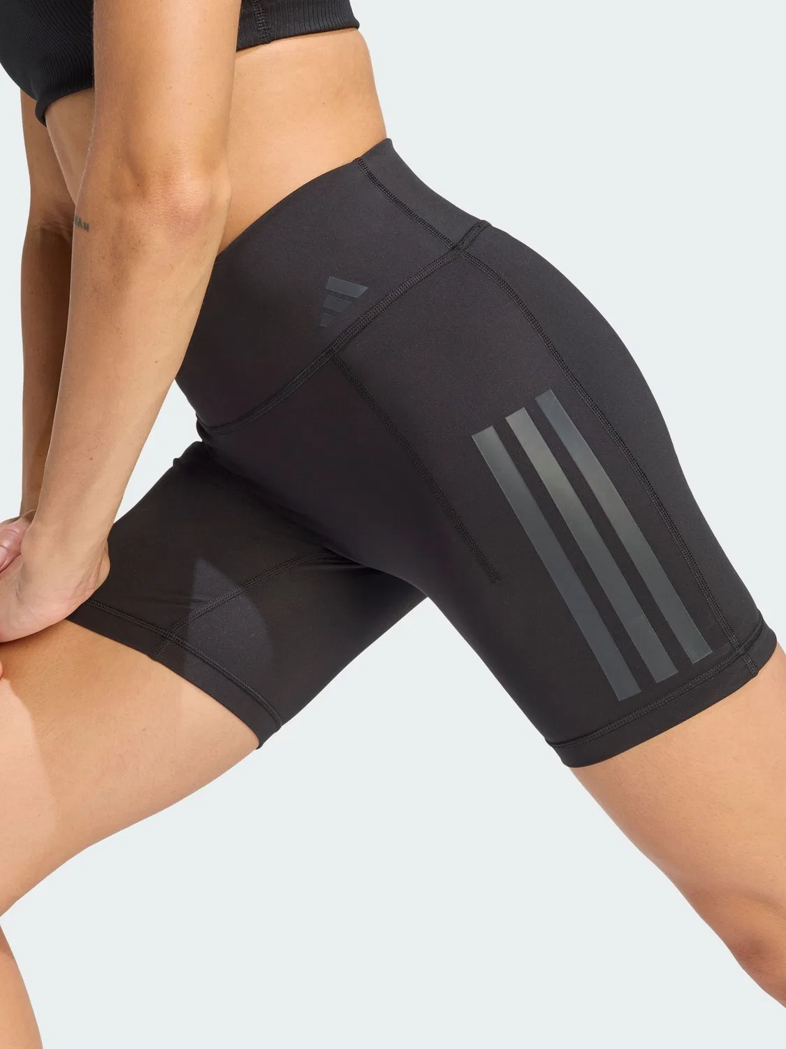 Леггинсы Optime Workout 3-Stripes adidas, черный — фото 3