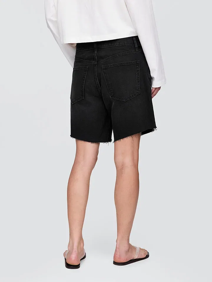 Женские джинсовые шорты свободного кроя GAP, Black — фото 3