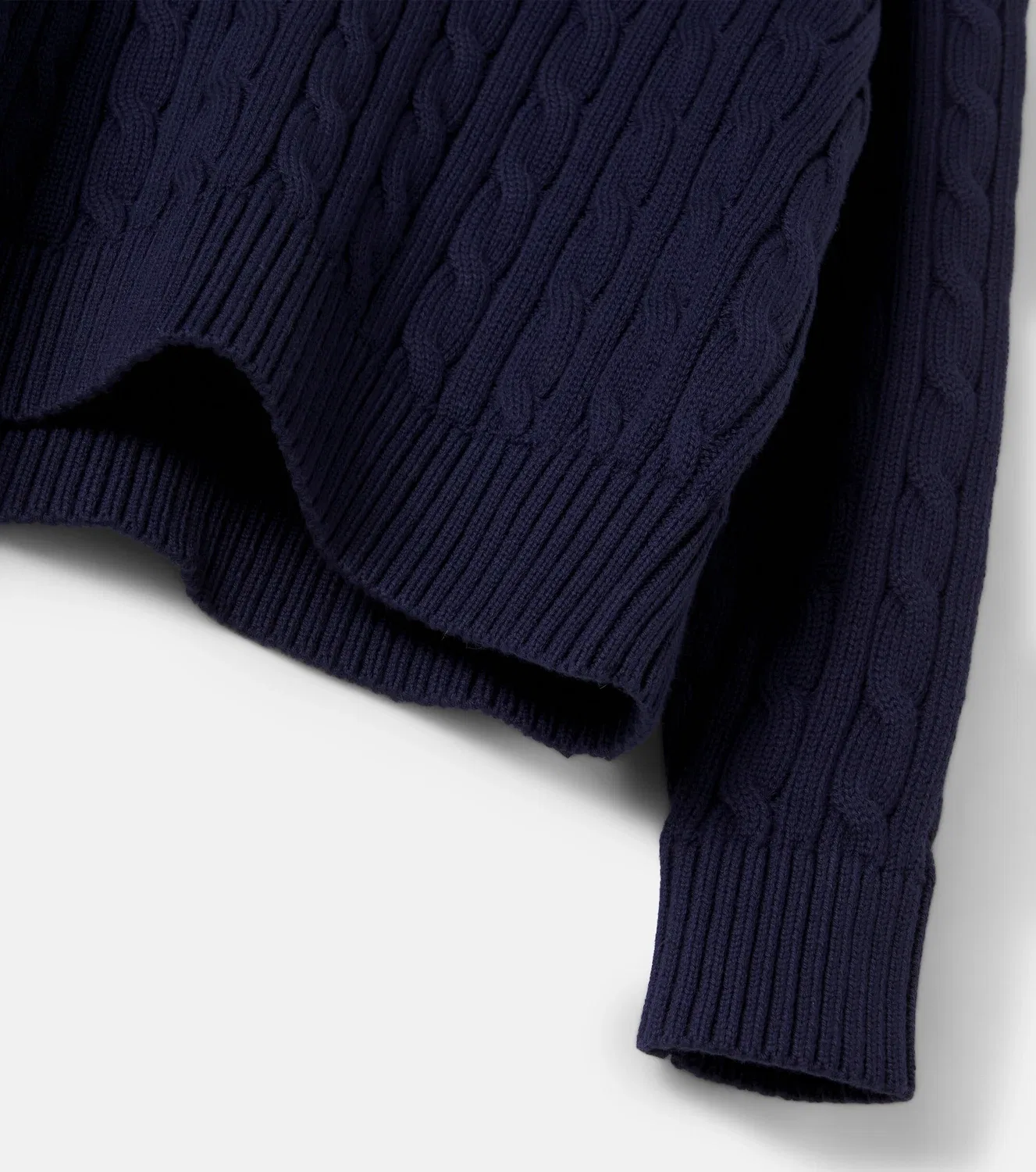 Свитер из кос хлопковый Polo Ralph Lauren Kids, синий — фото 4