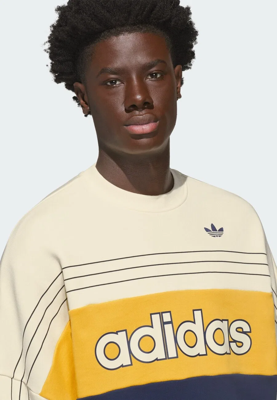Толстовка ADIDAS ORIGINALS 'Varsity' цвета шерстяной белой ткани — фото 4