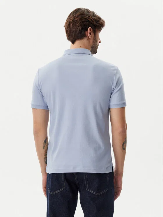Поло regular fit Calvin Klein, светло-голубой — фото 3