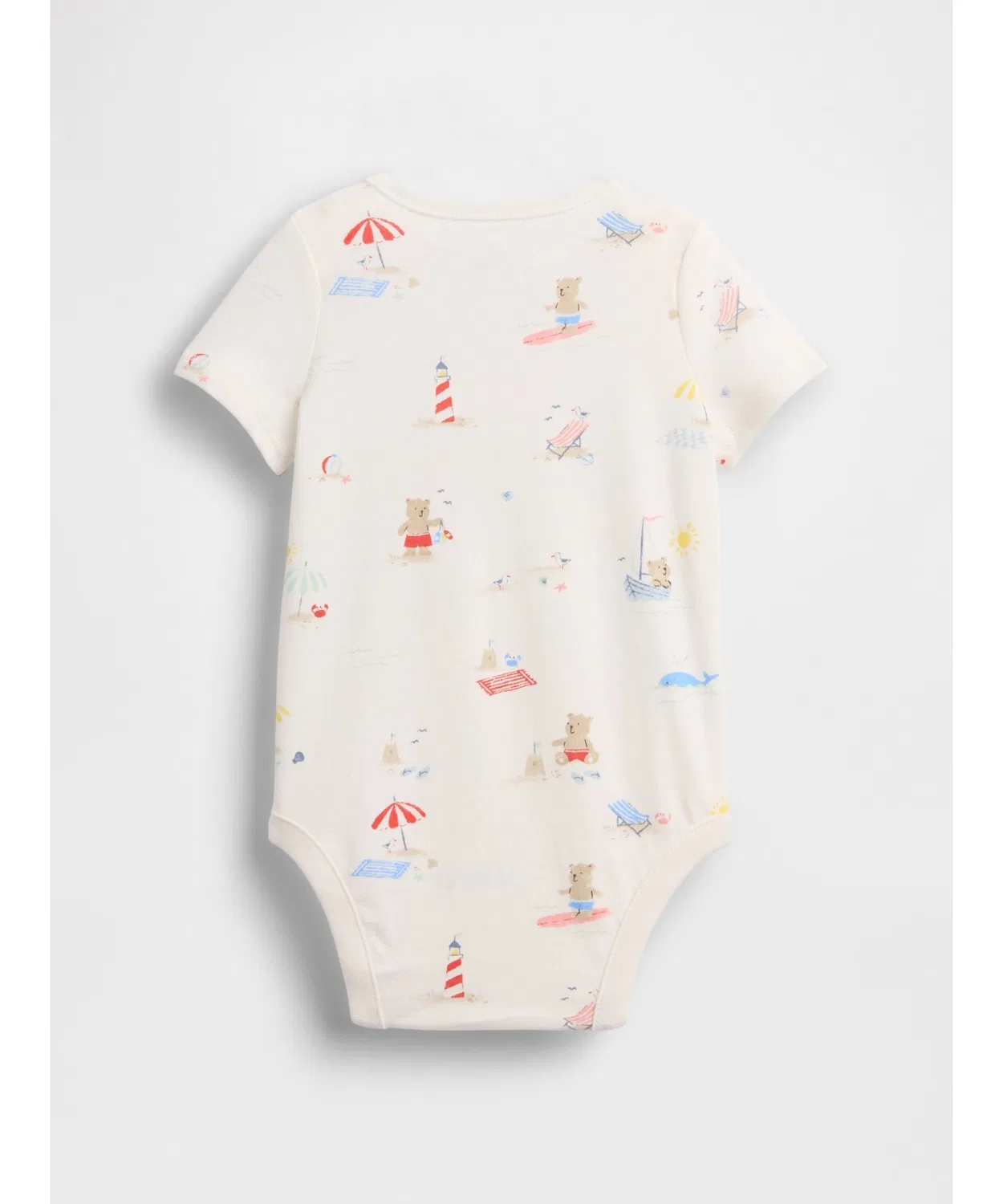 Детский боди-комбинезон с принтом, из органического хлопка GAP, Off White — фото 3