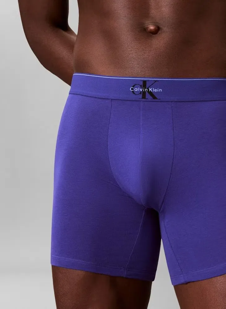 Трусы-боксеры хлопковые комплект из 3 штук Monogram Calvin Klein, черный — фото 4