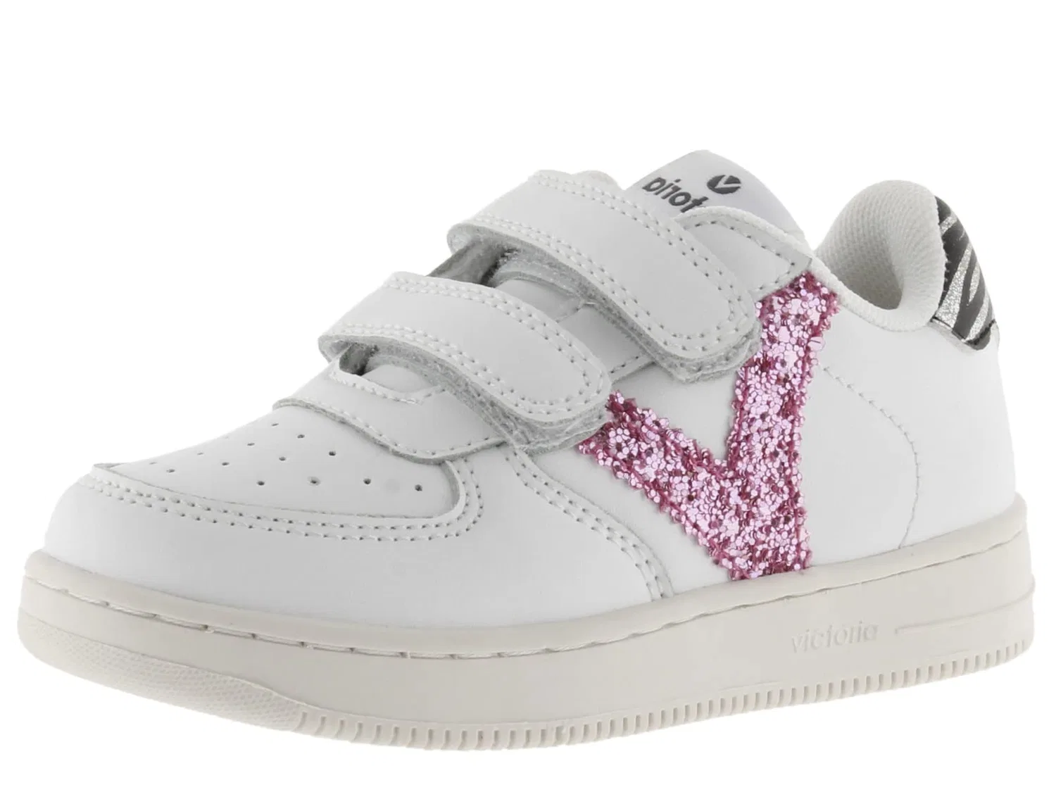 Детские кроссовки для мальчиков с контрастным принтом Tempo Leather Effect Sneaker & Contrast Logo & Tear victoria, Pink