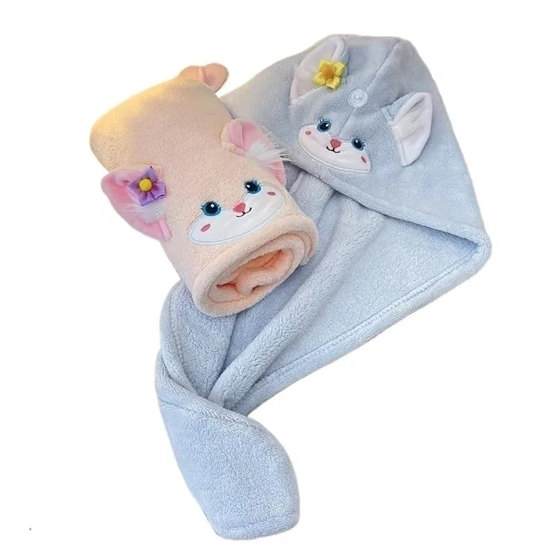 Душевая шапочка из кораллового велюра, регулируемая, AD-BCrbgen, 1 шт, 24x63 см, Blau — фото 3
