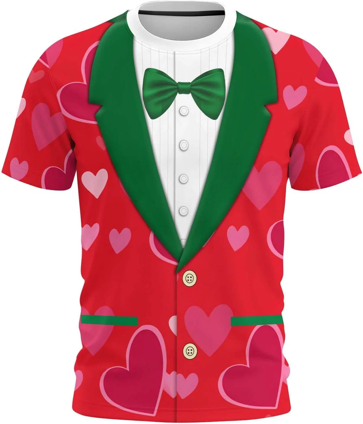 Мужская футболка с принтом Tuxedo, Red