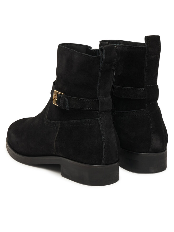 Ботильоны Th Buckle Riding Suede Bootie FW0FW09047 Tommy Hilfiger, черный — фото 3