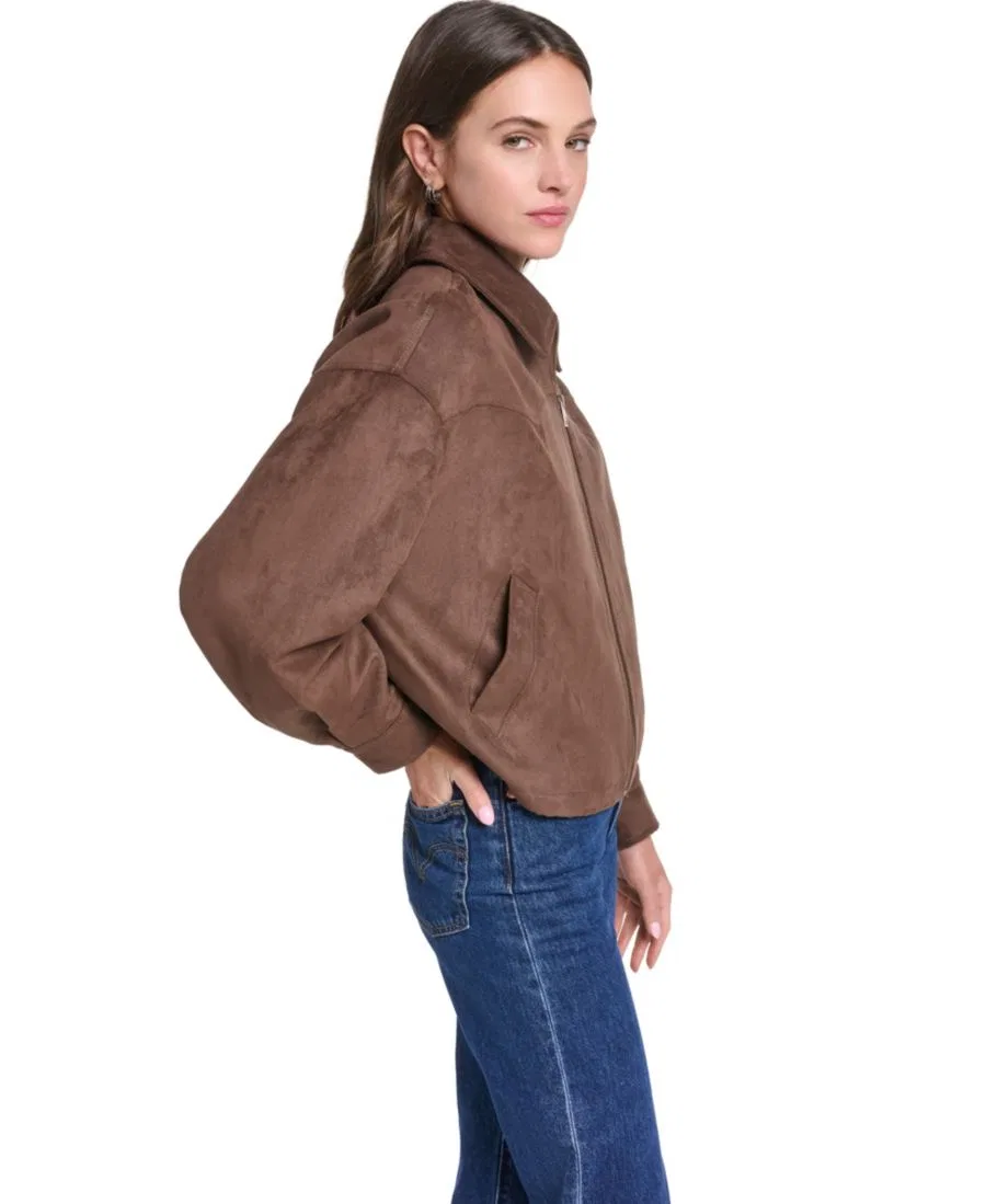 Женская куртка с кокеткой и пузырчатым подолом Levi's, Maple — фото 3