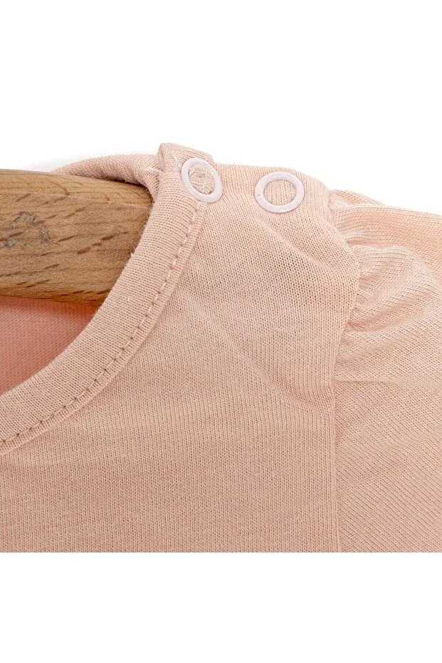 Детская футболка с принтом для девочек Hellobaby basic text printed tshirt baby girl Ebebek Hello Baby, Pink — фото 3