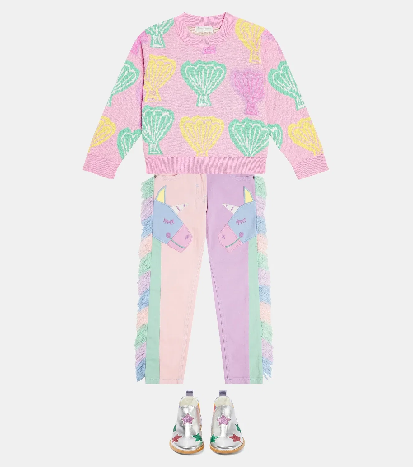 Свитшот хлопковый Stella Mccartney Kids, розовый — фото 2