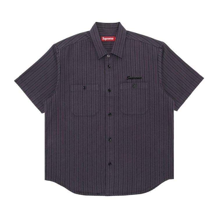 

Рубашка Supreme AOI Eyes Short-Sleeve Work Shirt, цвет Stripe