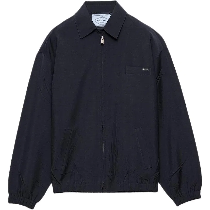 Женское пальто синее с лацканами Прямого кроя PRADA, Blue