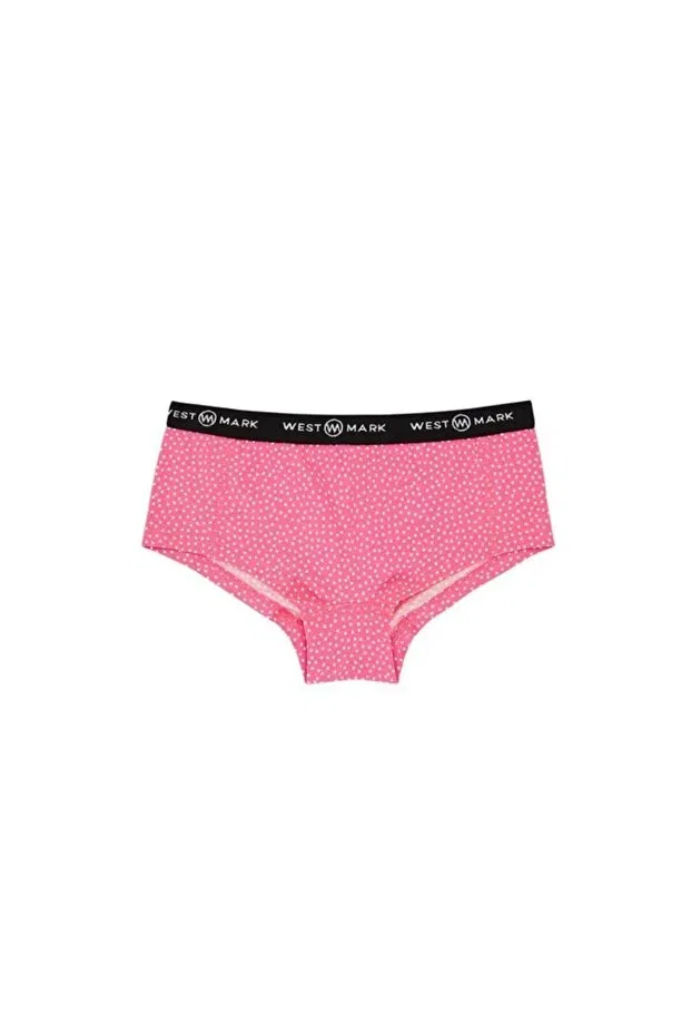 Детский комплект трусов для девочек с принтом Organic Cotton 3 Piece Hipster Set Westmark London, Fuchsia — фото 2