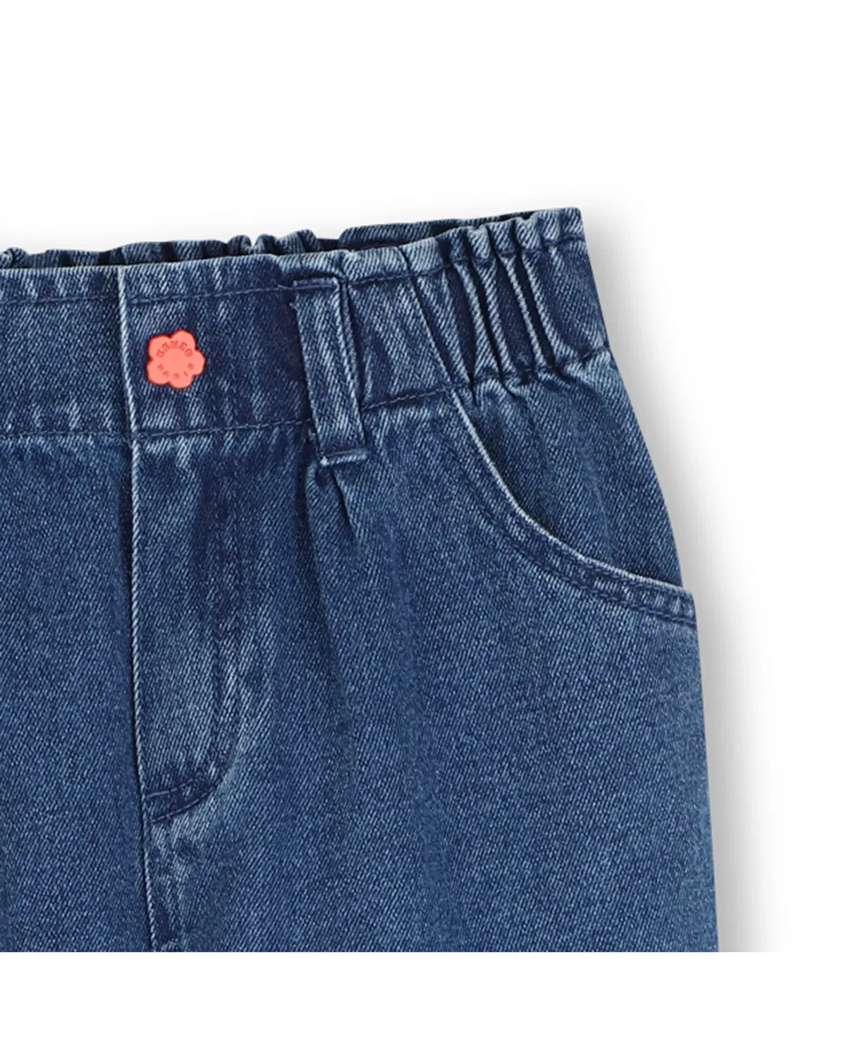 Детские джинсы для девочек с эластичным поясом Kenzo Kids, Azul — фото 2