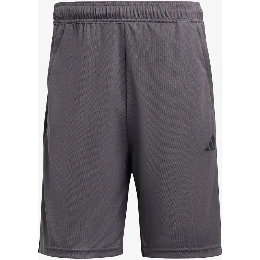 Шорты спортивные с принтом 3 полосы модели Train Essentials Piqué adidas, Серый — фото 3