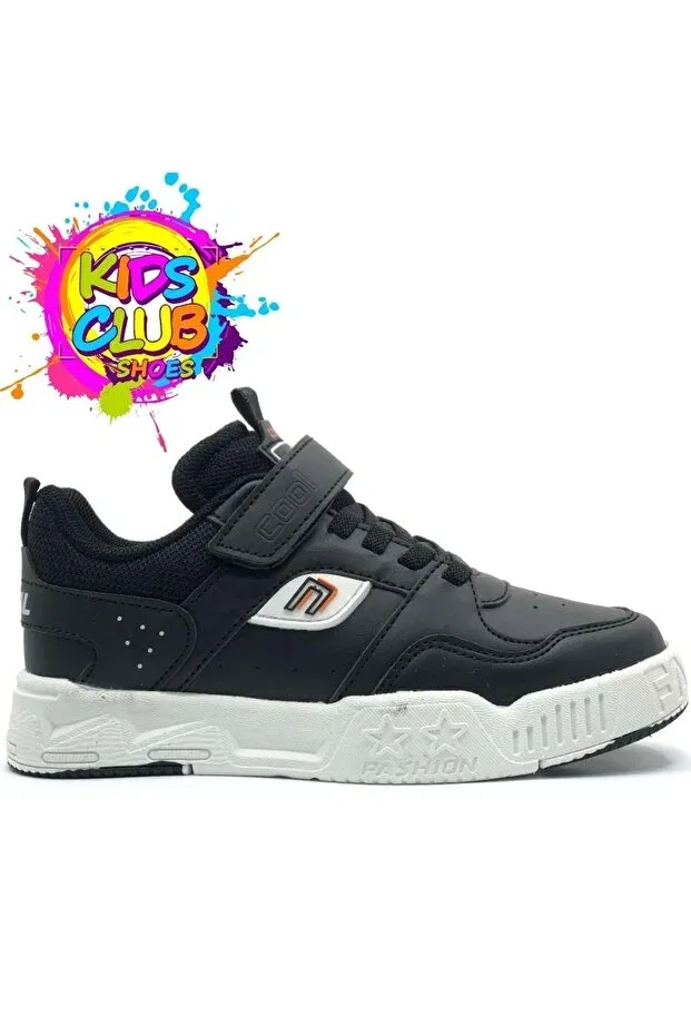 Детские спортивные кроссовки для девочек с ортопедической стелькой Cool Prax Sneaker Kids Club Shoes, Black-White