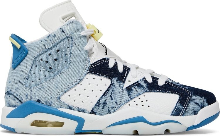 

Кроссовки Air Jordan 6 Retro GS Washed Denim 2022, синий