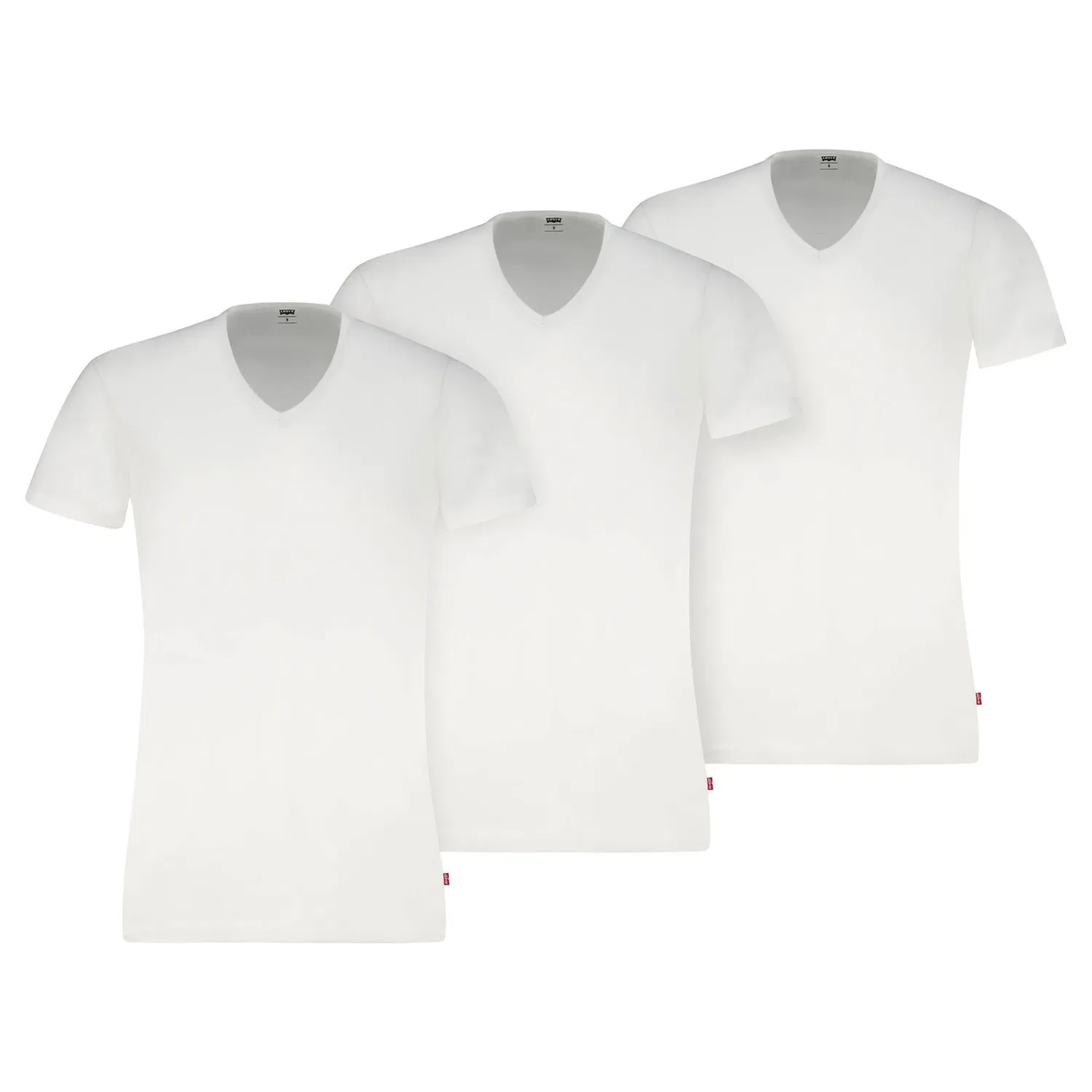 Мужская футболка с V-образным вырезом 3er Pack Levi's, White