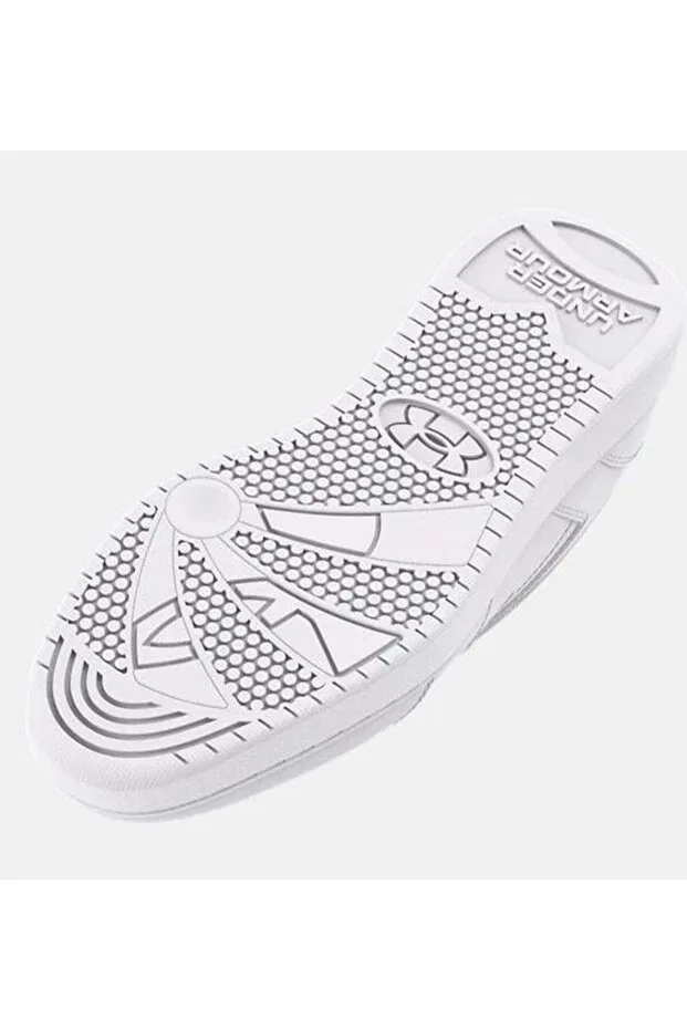 Детские спортивные кроссовки для девочек кожаные Under Armour, White — фото 4