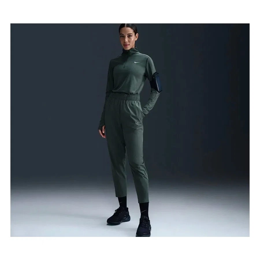 Спортивные брюки с высокой посадкой Nike Dri-FIT Fast Mid-Rise 7/8, Зеленый