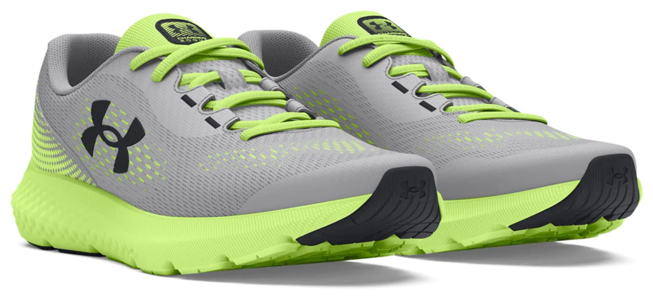 Кроссовки для мальчиков Charged Rogue 4 Under Armour, цвет Black/Morph Green/Mod Grey — фото 3