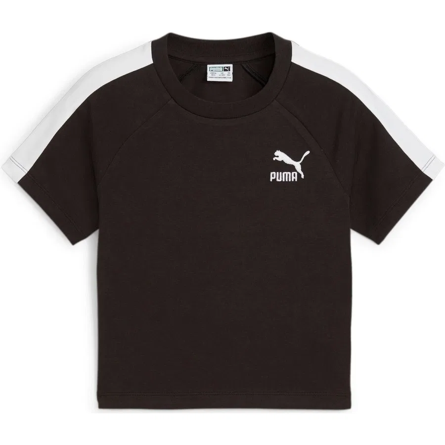 Детская футболка с коротким рукавом Iconic T7 Baby Tee Puma, Черный — фото 4