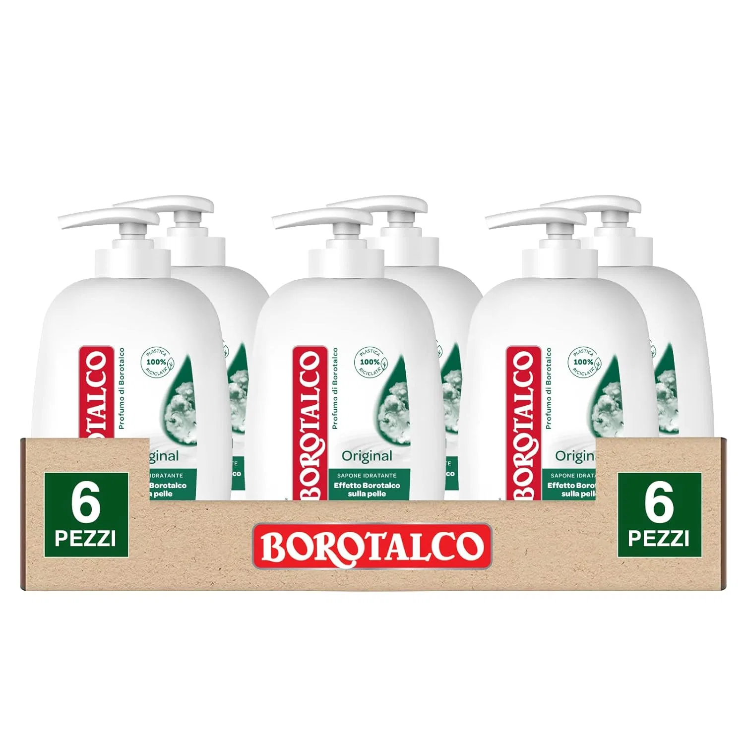 Жидкое мыло для рук увлажняющее Borotalco, 6 x 250 мл, Citrus