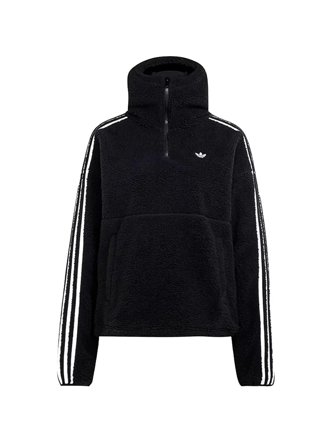 Худи из флиса черного цвета Adidas, черный