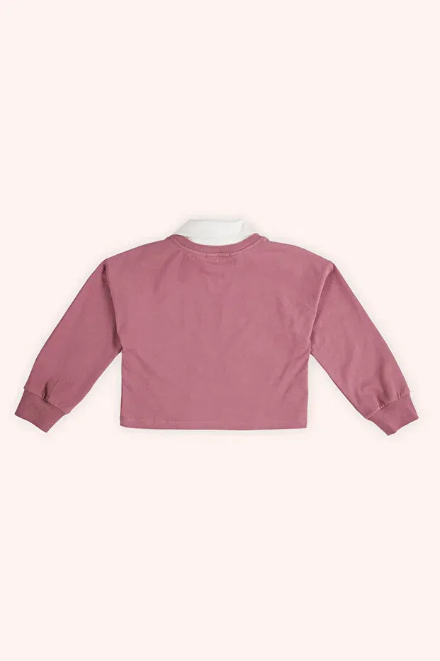 Детская футболка для девочек с длинным рукавом Panço, 215-Rose Dried — фото 2