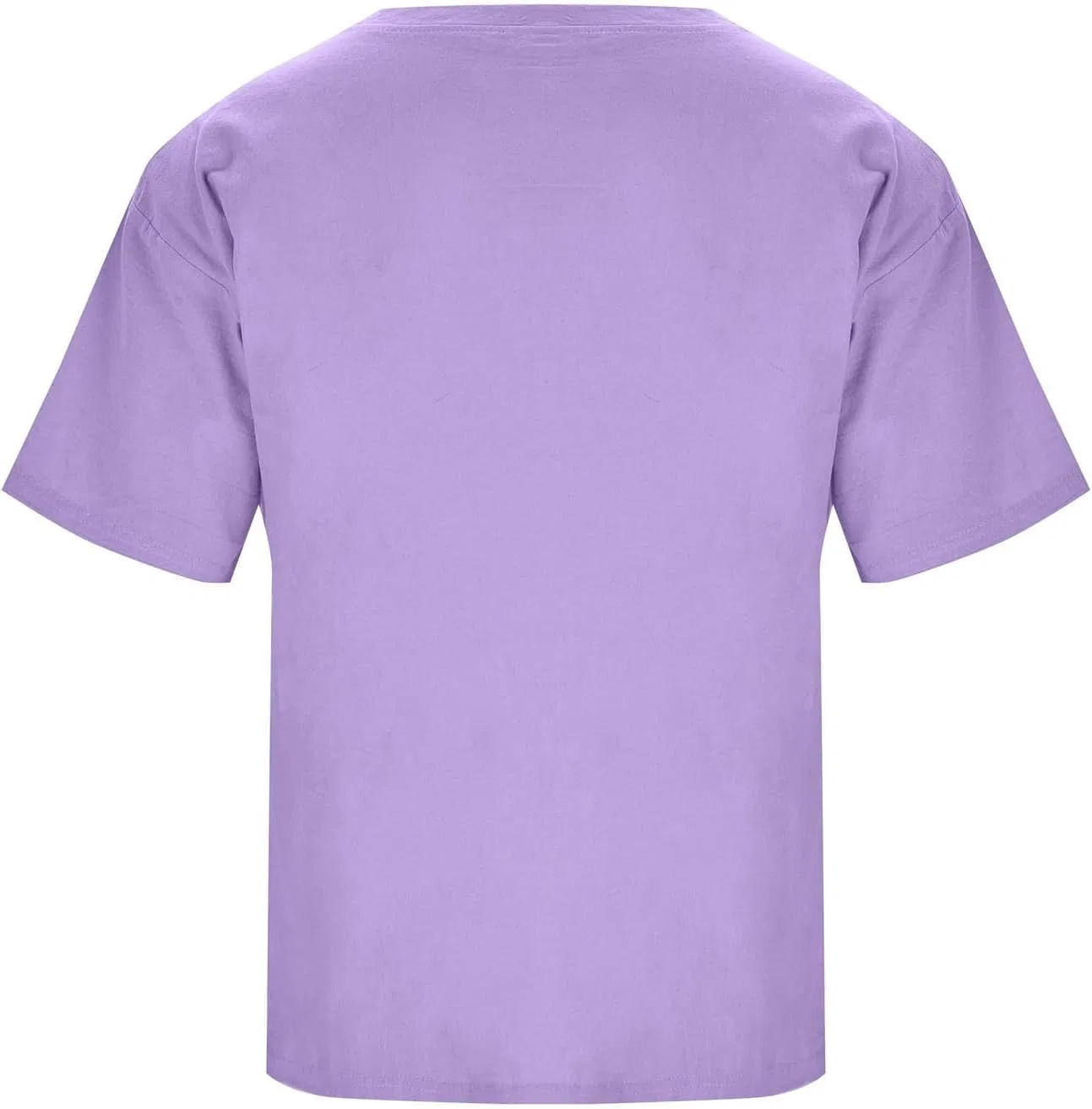Мужская свободная рубашка с длинным рукавом Mens Linen Shirts-0127, Purple — фото 3