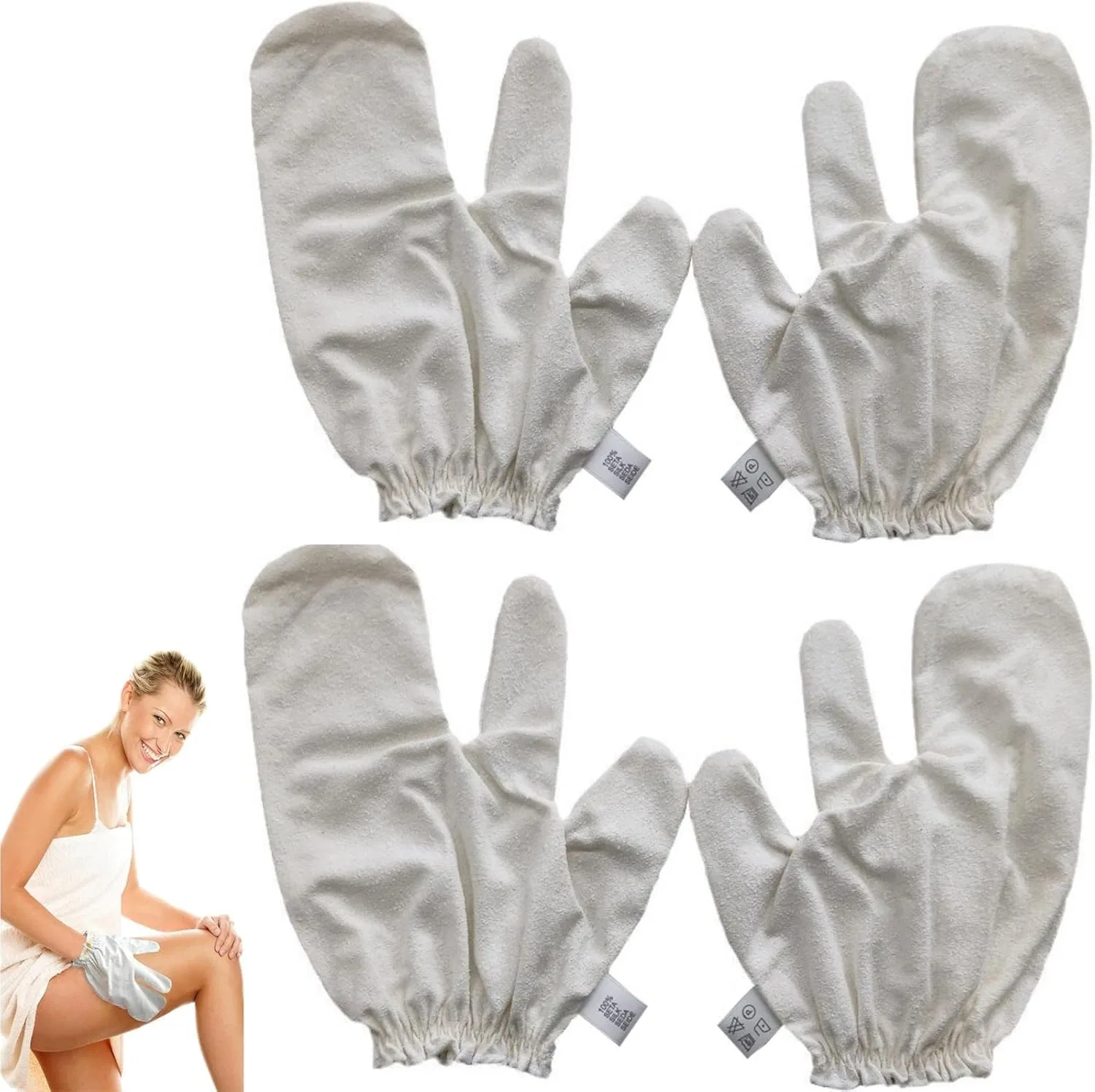 Перчатки для отшелушивания, Silk, 2/4 шт, 22x20 см, White Generisch