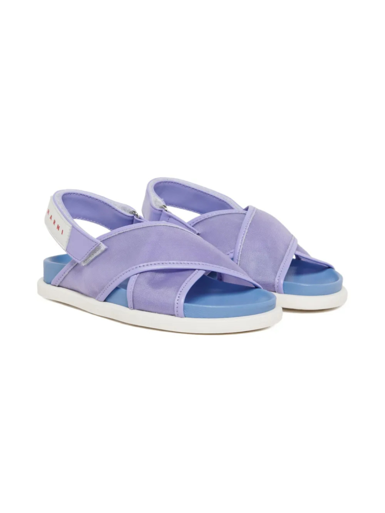 

Сандалии с нашивкой-логотипом Marni Kids, фиолетовый