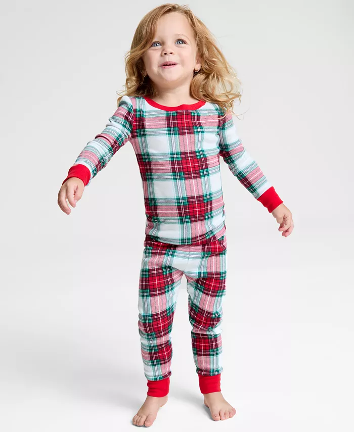 

Тоддлер 12M-4T Merry Plaid пижамный комплект Snug-Fit Holiday Lane, мультиколор