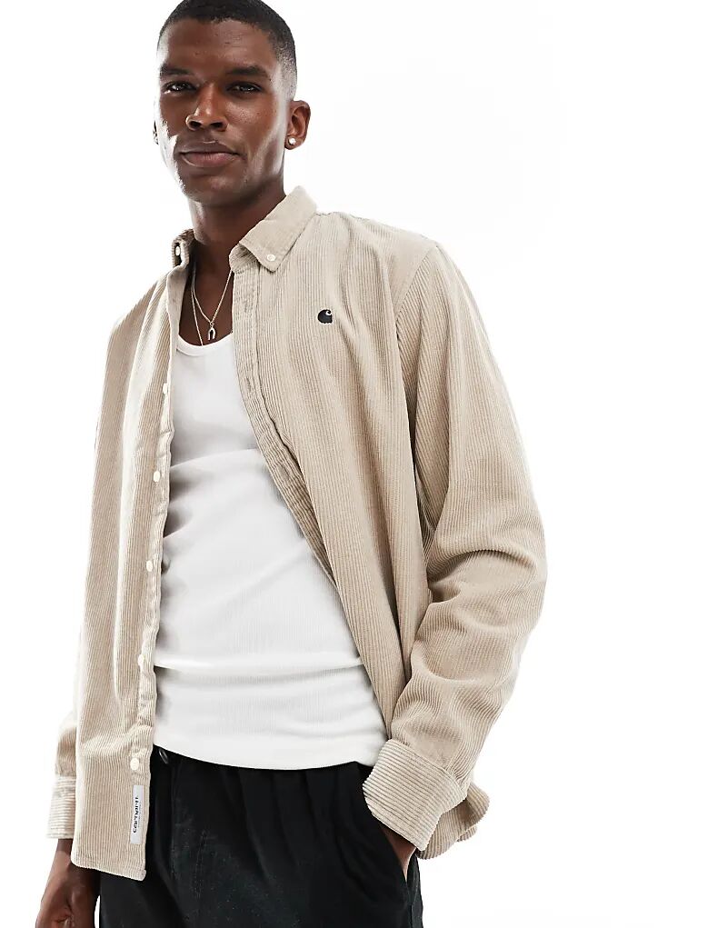 

Рубашка с длинными рукавами Madison Cord бежевого цвета Carhartt WIP