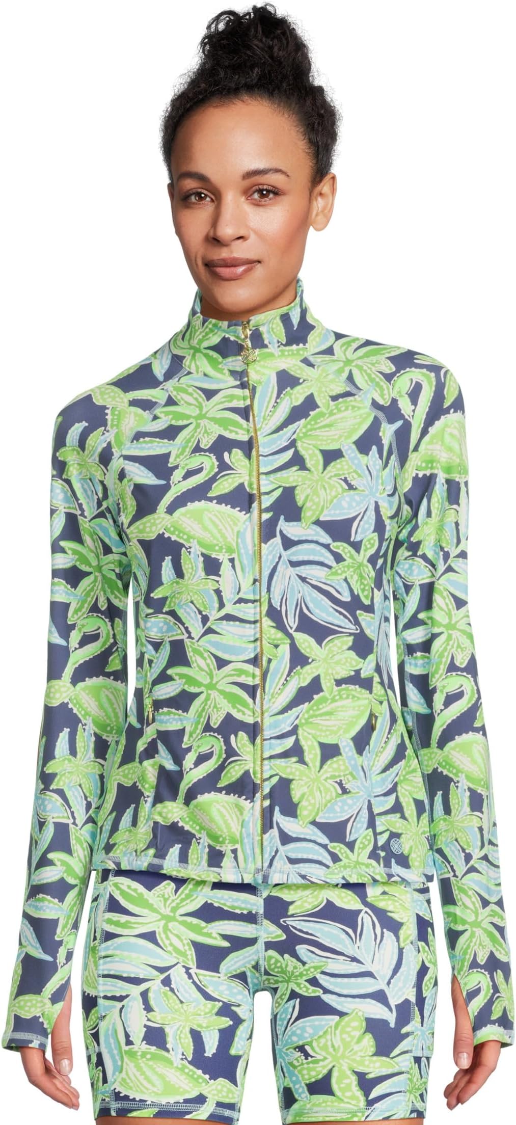 

Куртка Lilly Pulitzer Breaker Jacket Upf 50+, цвет Sapphire Pool Tropical Tango