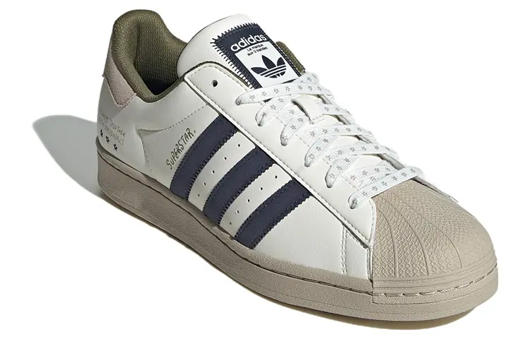 Adidas originals Superstar Обувь для скейтбординга унисекс, БелыйСерыйСиний — фото 3